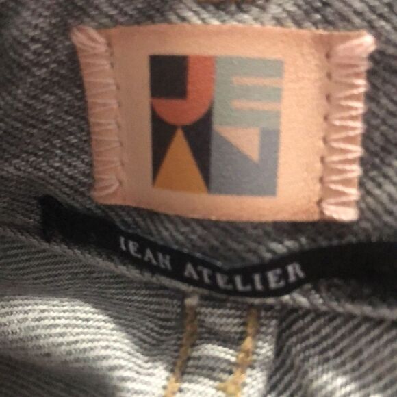 Jean Atelier women’s Size 24 High Rise Flip Waist Lightly Distressed Denim Jeans - Picture 9 of 11